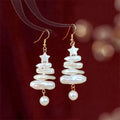 HOVANCI 2020 Hotselling Dainty Green Red Beads Drop Earrings Natural Baroque Pearl Dangle Earrings for Wedding