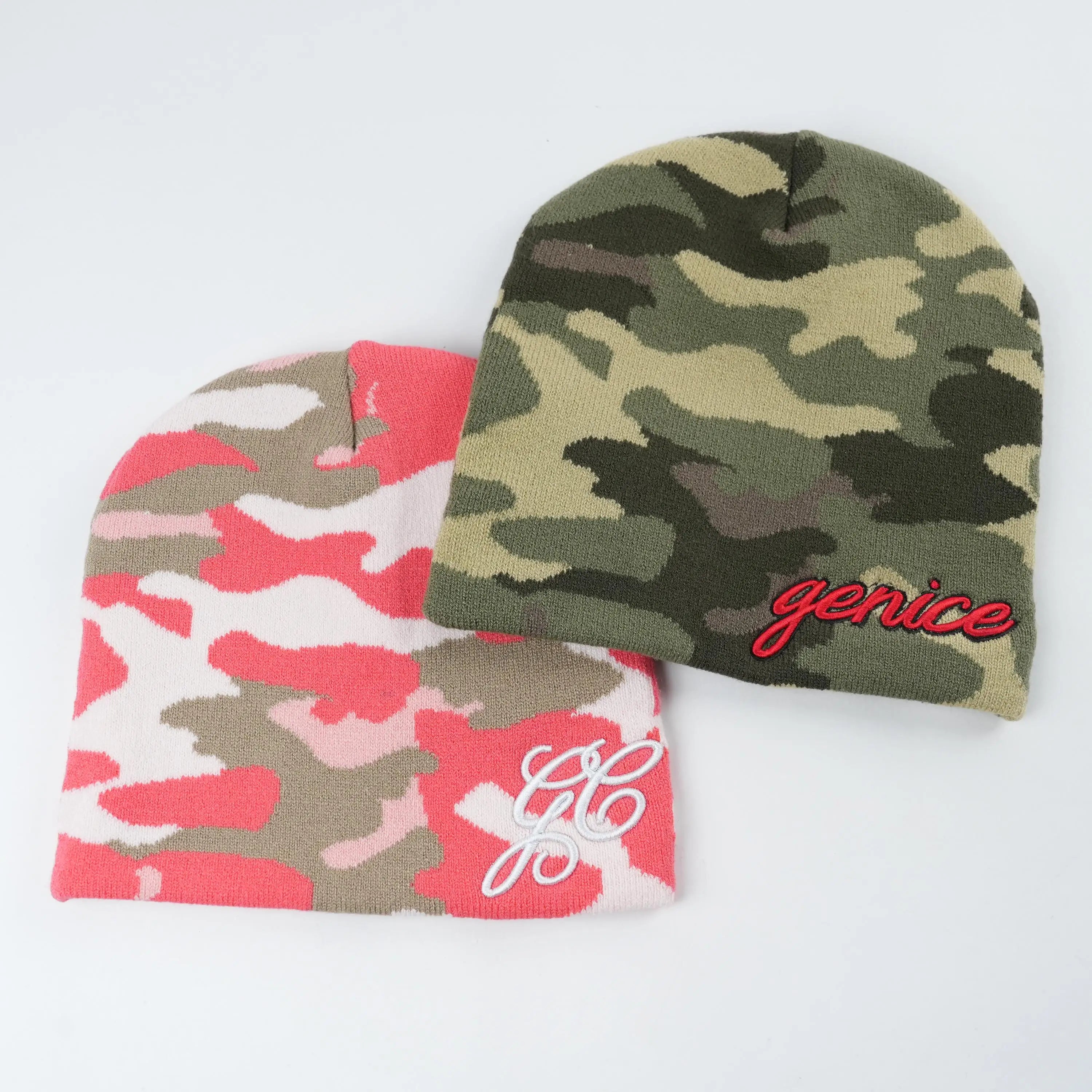Hot Selling New Arrival Streetwear Unisex Embroidered Beanie Custom Jacquard Beanie Hip Hop Knit Winter Hat