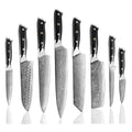 Professional Japanese Santoku Sushi Cleaver Utility Paring Chef VG10 Damascus Stainless Steel Knife Set Kitchen