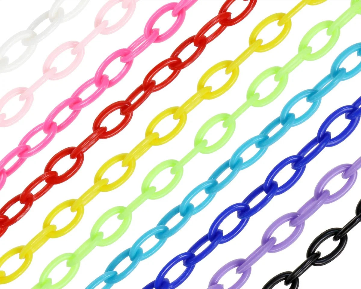 40cm Mulit Color Acrylic Chain for Glasses Hangs Strap Women's Resin Neck Chains Eyeglasses Holder Eyewear Necklace