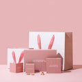 Lionwrapack Paper Box for Jewelry Packaging Set Customizable Eco-Friendly Texured Paper Lid and Base Drawer Box Kraft Paper Bag