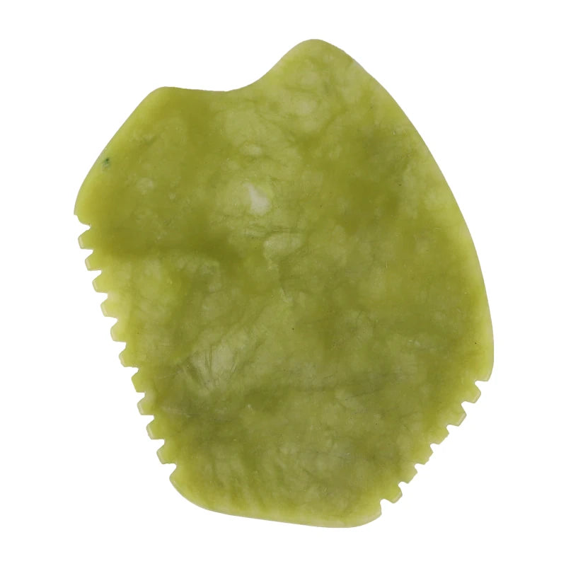 Natural Green Xiuyan Jade Guasha Board Handheld Massager Beauty Instrument Serpentine Stone Gua Sha Board Real Jade Guasha