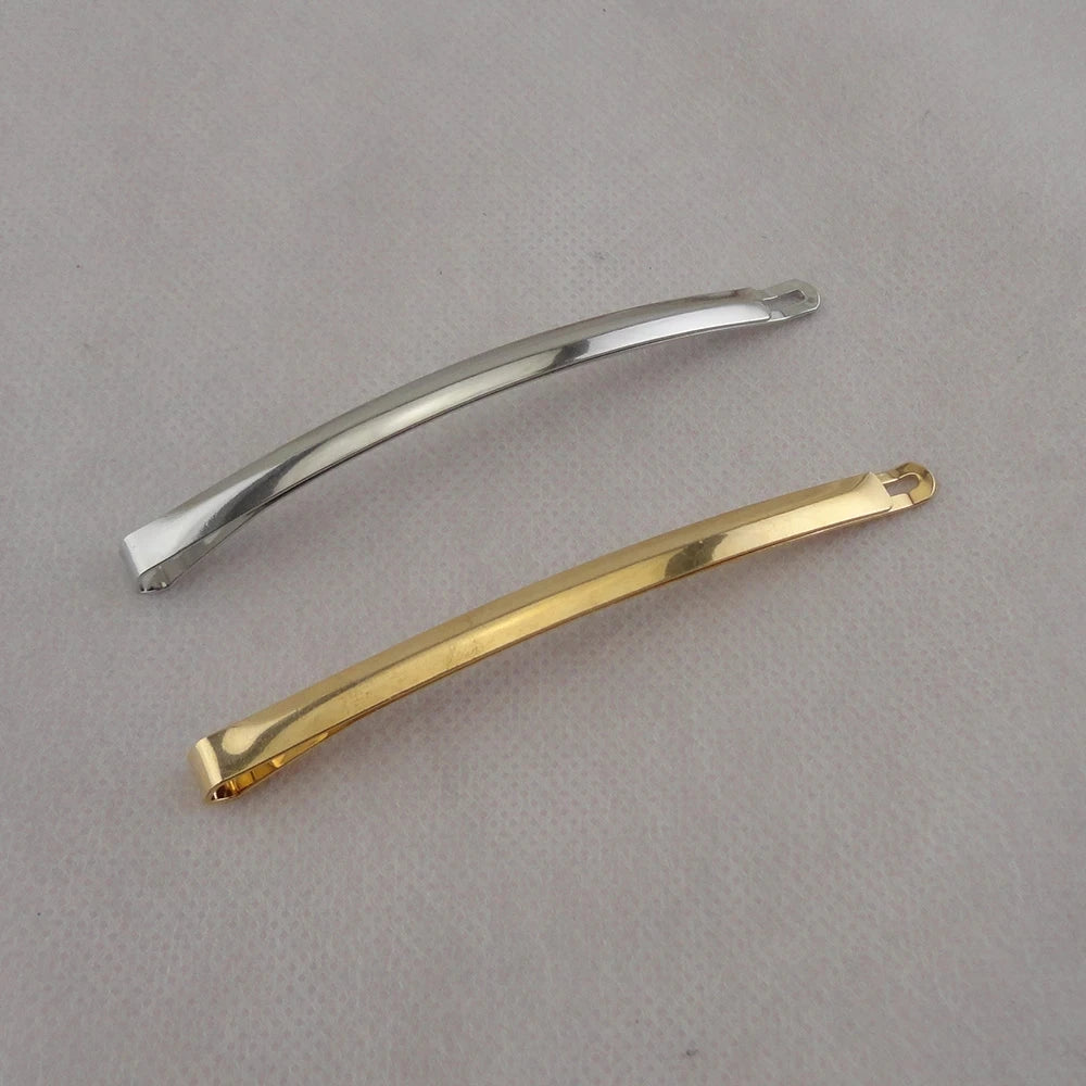 5mm*9.0cm Large Shiny Metal Bobby Hairpins Plain Long Hair Slider for Women Girls Hair Barrettes Lead Free Nickle Free