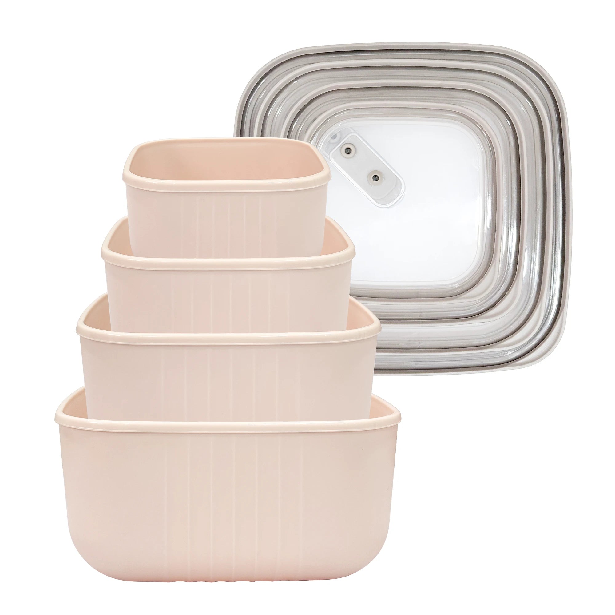 Set of 4 Food Prep Storage Containers Fruit and Vegetable Containers for Fridge