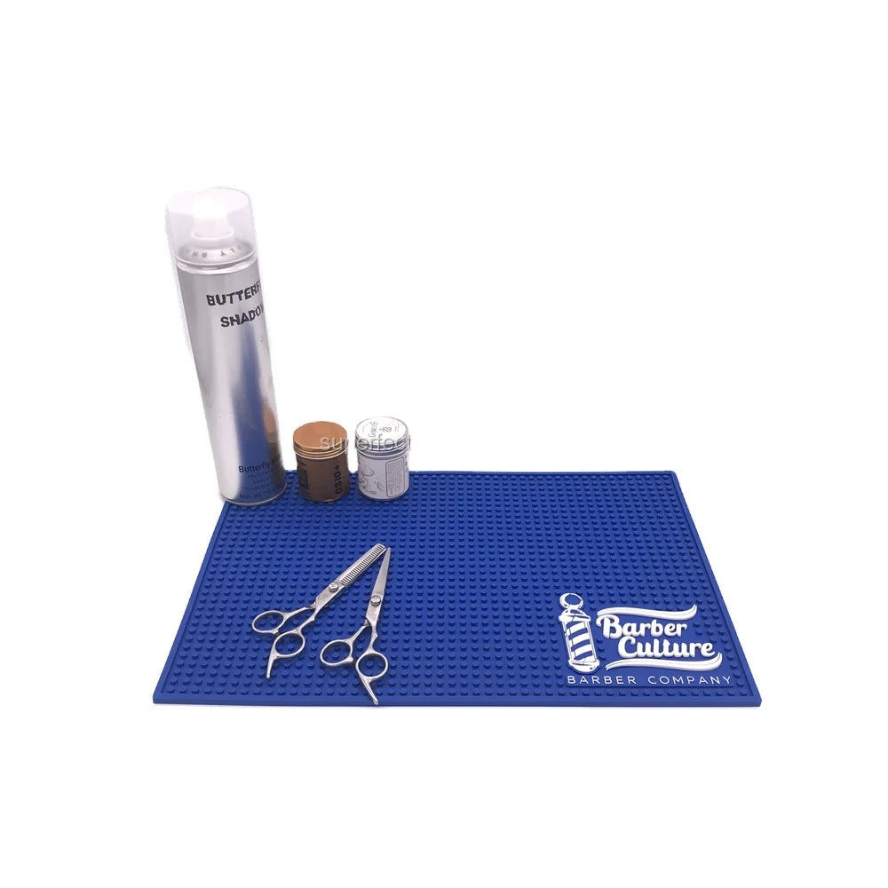 Custom logo Magnetic Rubber Pad Barber razor and Trim Haircuts with Powerful Magnetic Pad Barber