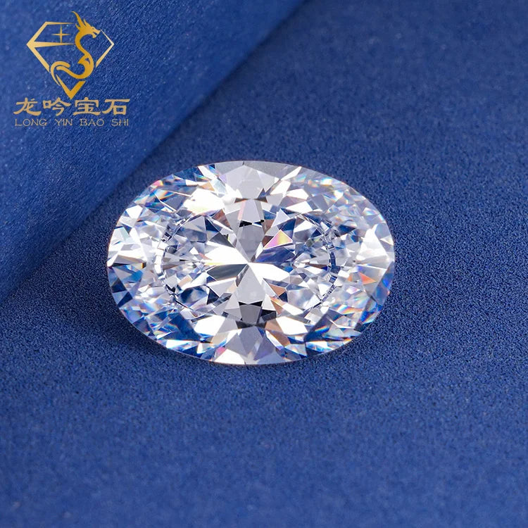 Wuzhou Gemstone Factory Wholesale CZ Zircon Loose Stones White Oval 5A Cubic Zircon
