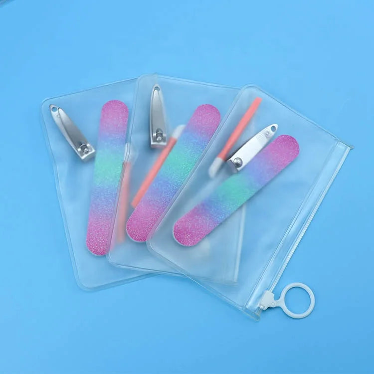 Ziri Professional Custom Logo 3pcs Disposable Nail Art Tools Kit Manicure Scissors File Clipper Pen for Travel
