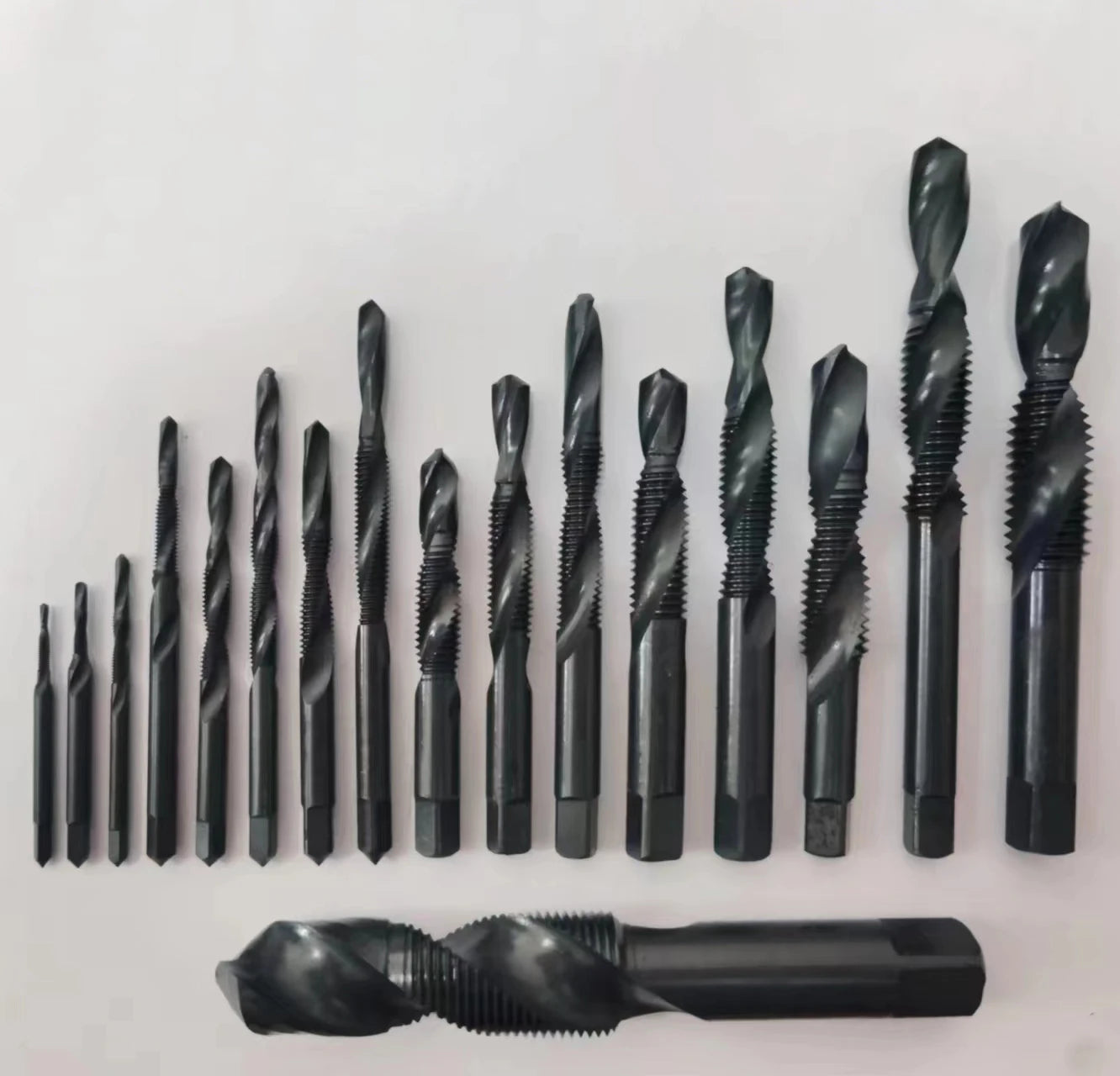 Factory Direct Sales Custom Non-Standard M2--M12 Nitrided Composite Taps Integrated Drill Bit Tapping Drilling Bit HSS Material