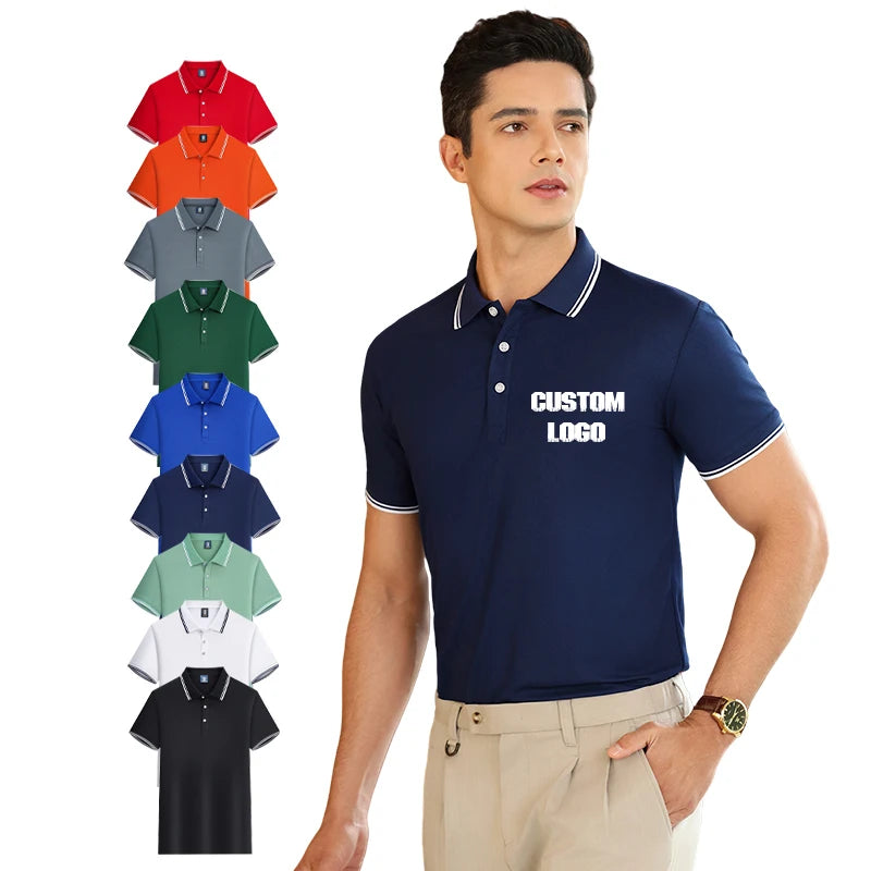 OEM Custom Logo Embroidery High Quality Polyester  Athletic Working Uniform Bowling Polo Shirts Golf Clothing