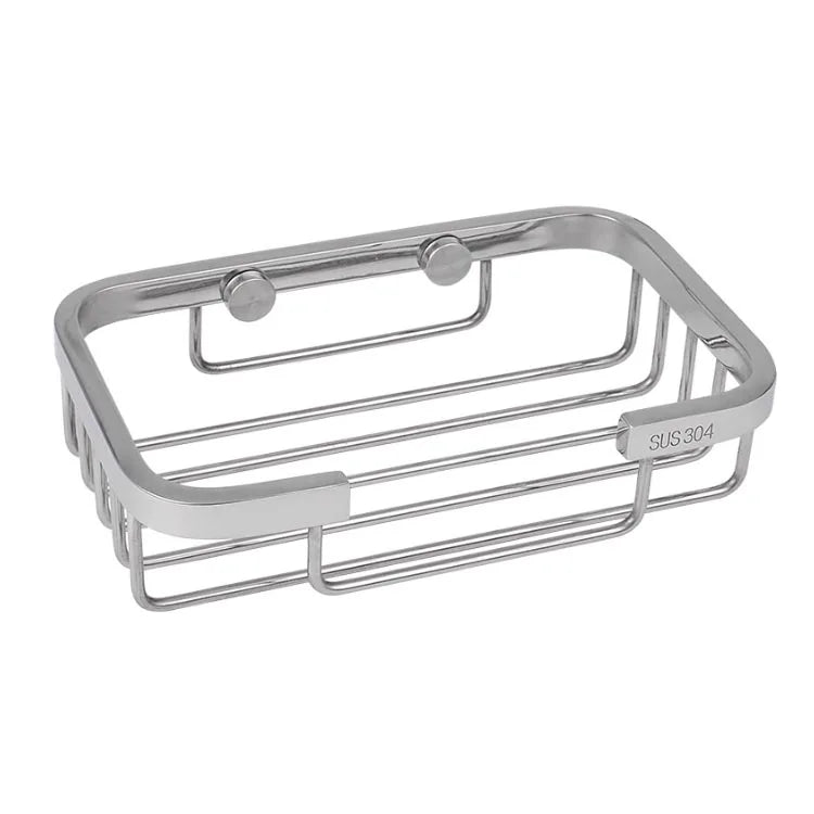Modern Hotel Use Bathroom Toilet Accessories Soap Dishes Stainless Steel 304 Round Wire Mesh Soap Basket Holder