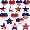 4th of July Hanging Wood Pendant Embellishments Independence Day Wooden Star Hearts Holiday Other Party Patriotic Decoration