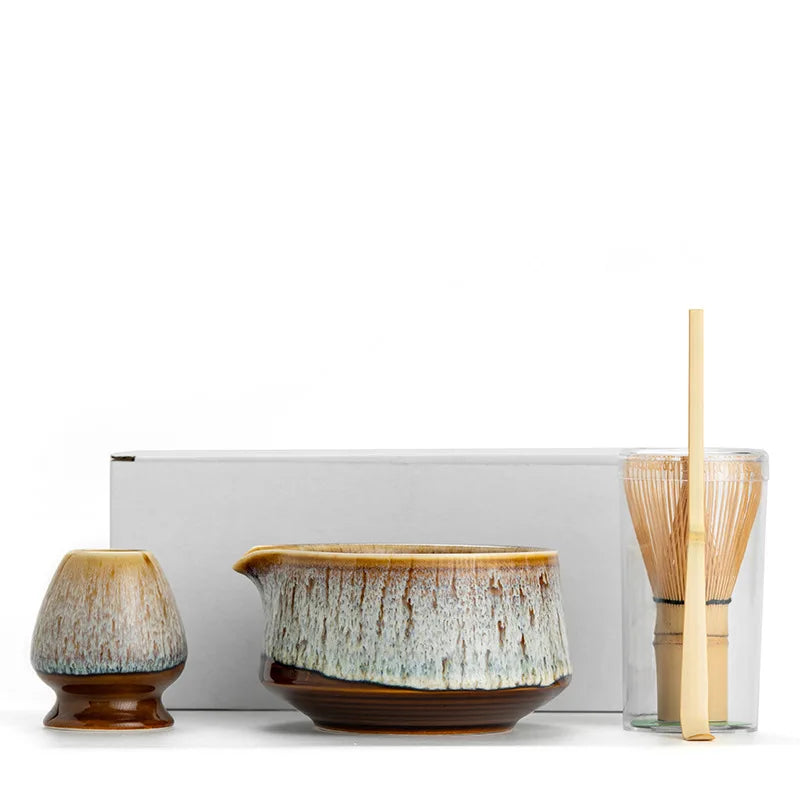 Custom Colorful Tea Coffee Whisk Chawan Holder Stand Tools With Gift Box for Ceramic Matcha Bowl