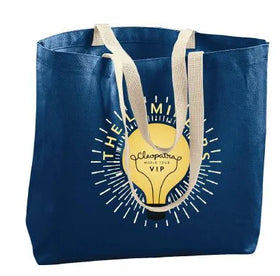 2026 Newest Custom Promotional Eco-friendly Durable 12oz Navy Cotton Canvas Shopping Bag & Beach Bag