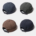 Quick Drying Harbour Hat Adjustable Mens Brimless Skullcap Sailor Cap Rolled Cuff Retro Work Beanie Hat