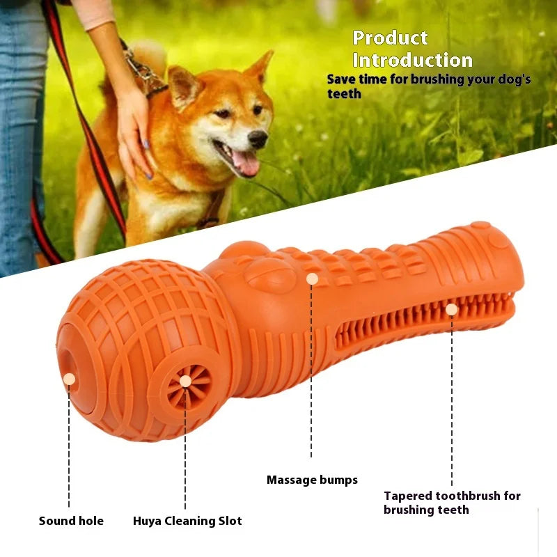 Interactive Bite-Resistant Dog Toothbrush Eco-Friendly Crocodile Grinding Stick Pet Chew Toy Plastic Supplies for Pet Care