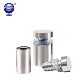 Economically Priced Metric Grade 5 Silver Plated Stainless Steel M8 Wall Mounted Fastener Sign Fixing Screws Nails Standoff