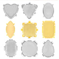HFour 40pcs DIY 3D Flatback Glue-On Sew-on Rhinestones with Setting Size 9 Shape Loose Claw Resin Sewing Accessories