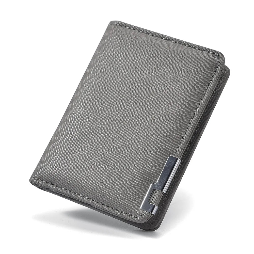 Men's Vertical Style Ultra-thin Multi-card Credit Card Holder Pu Material Men's Fashion Wallet