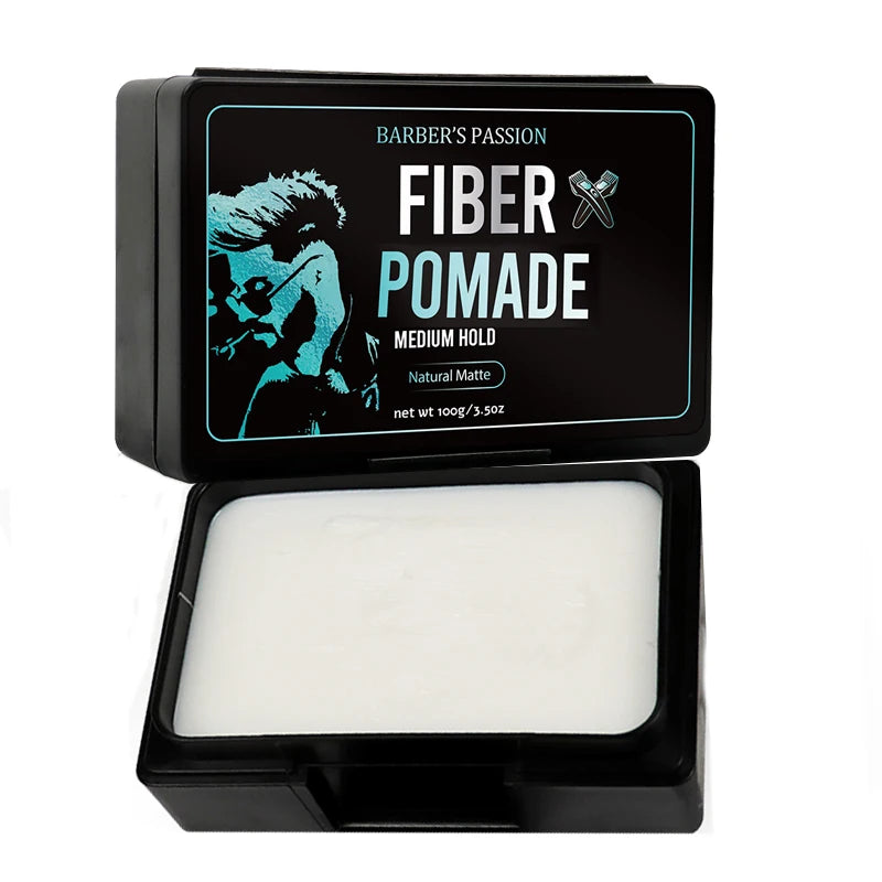 Customize Label and Scent Men's Hair Matte Pomade Matt Finished Fiber Wax Pomade for Men