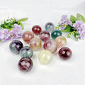 Hot Sale Crystal Hand Made Lucky Energy Stone Candy Fluorite Sphere for Decoration