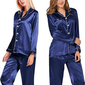 Ice Silk Autumn Spring Summer Pajama Plus-size Home Wear Long Sleeved Women Full Trousers Thin Knitted Plain Machine Embroidery