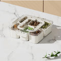 Eco-Friendly Airtight Plastic Serving Tray with Handle Outdoor Snack Box for Dry Fruit Pattern Type Plant Dishes & Plates