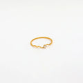 Joolim Jewelry 18K Gold Plated  Stainless Steel Shiny Waved Zirconia Pentastar Lines Rings for Women