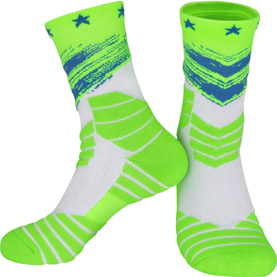 Breathable Adult Men Compression Long Socks Football Socks Sports Anti Slip Cycling Climbing Running Socks