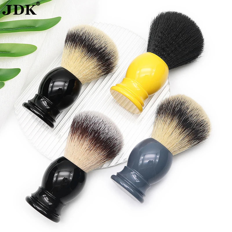 Popular Synthetic Hair Knots Shaving Brush Acrylic Handle Black Patented Factory Price Lightweight 60g Beard Brush Barber Brush