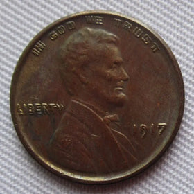 Replica Doubled Die Obverse 1917 Lincoln Copper Custom Metal Coins Non Magnetic