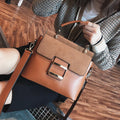 2025 Spring New Korean Fashion Frosted Wide Shoulder Strap Shoulder Bag Women's Messenger Hand Bags Ladies