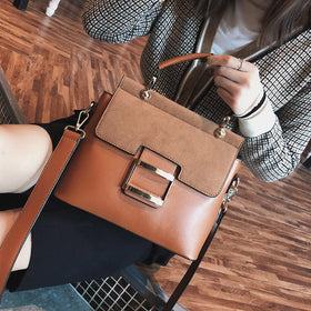2025 Spring New Korean Fashion Frosted Wide Shoulder Strap Shoulder Bag Women's Messenger Hand Bags Ladies
