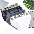 High Quality Men Briefs Mid Waist Striped Letters Comfortable Soft Elastic Breathable Seamless Briefs