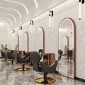 Hair Salon Salon Chair and Mirror Set Gold Salon Led Mirror Station