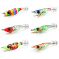 WEIHE 9g 10cm 6colors Hard Fishing Bait with Big Eyes Lifelike Squid Bait for Freshwater Saltwater Shrimp Lure
