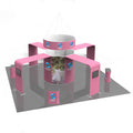 Aluminum Pipe Tension Fabric Cover Backdrop Modular Promotion Tradeshow Retail Booth 20ft*20ft Dye Sublimation Printed