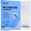 Inkjet Transparent PVC Vinyl Sticker Paper for Inkjet Printer Waterproof UV Coated Customizable for Perfume Lipstick & Lotion