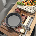 Durable Cast Iron Saute Pans Stylish Frying Pan for Comfortable Cooking