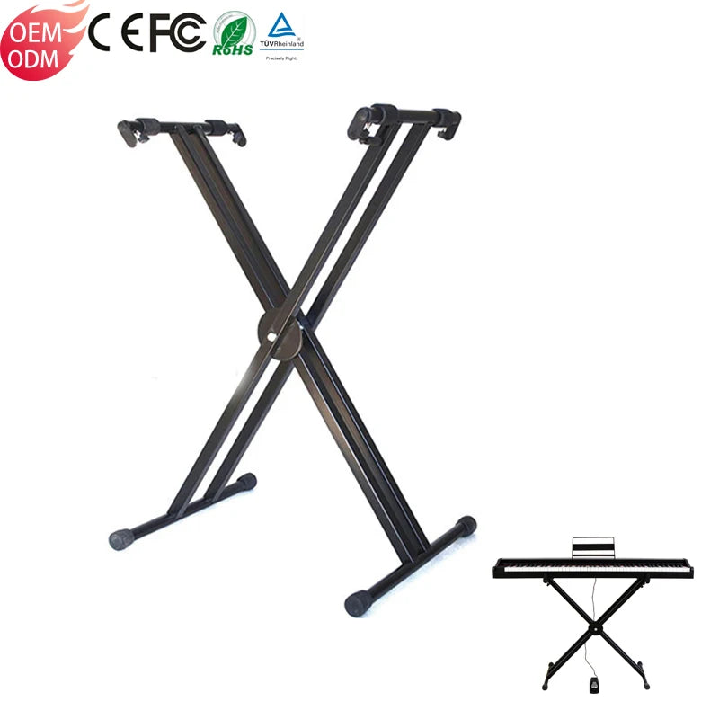 Wholesale Musical Instrument Portable Single X Bracket Adjustable Piano Music Keyboard Stand
