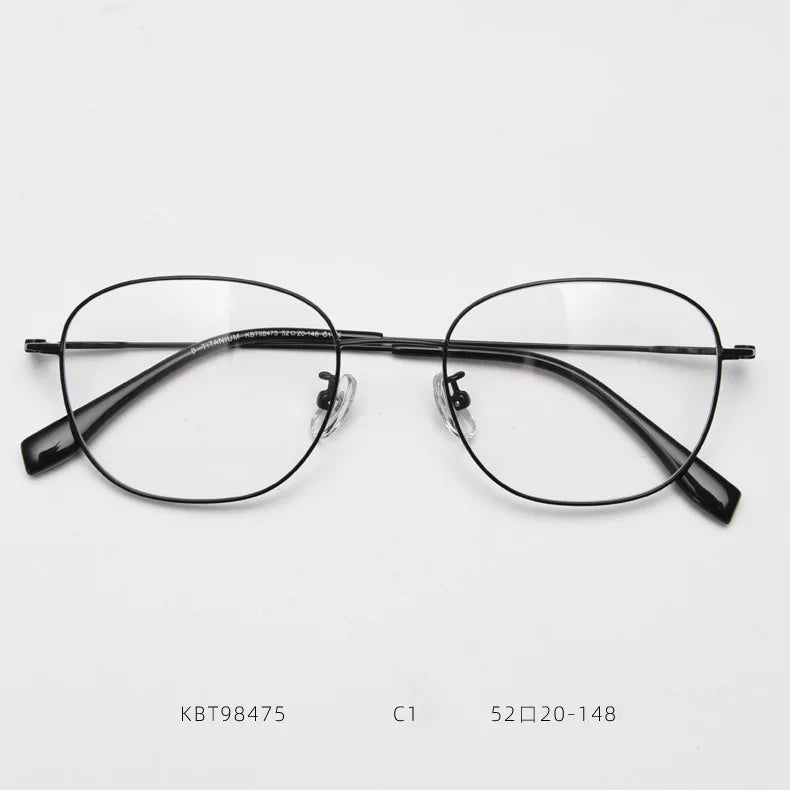 Titanium Round Prescription Glasses Men Women Anti-Blue-Ray Myopia Hyperopia Optical Eyeglasses
