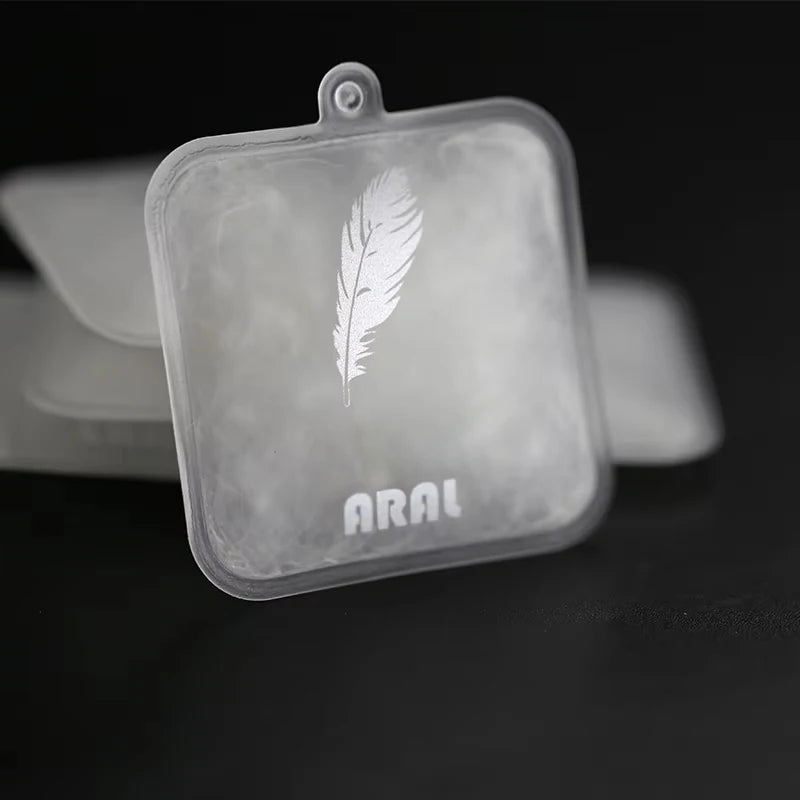 Custom Printed Transparent Feather Filled Label Clothing Down Feather Label Tag Down Filled Tag for Down Jacket