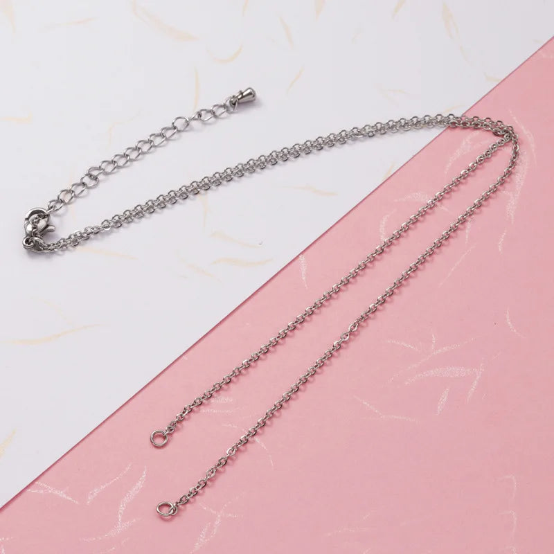Sale Open Jump Rings Steel Cross Chain 18K Gold Plated Stainless Steel O Shape Jump Rings Chain for Necklace Use