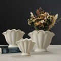 Vase Ceramic High-grade Unglazed Waterproof Living Room Shell Porch Exhibition Ornaments Nordic Style Decorative Crafts MegaBDM