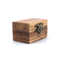 Poya Wholesale Unique Solid Zebra Wood Ring Box for Tungsten Wedding Bands