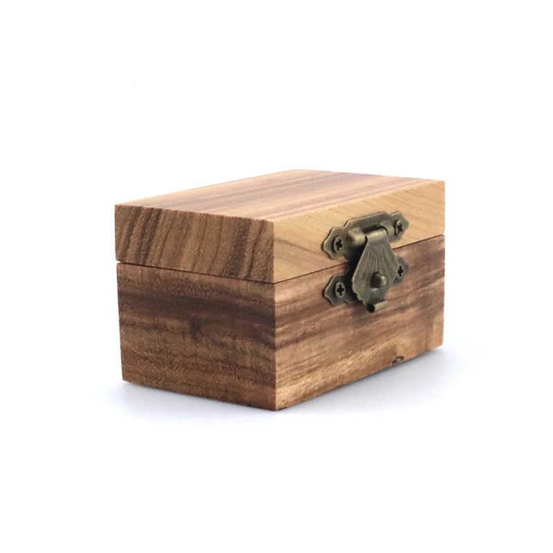 Poya Wholesale Unique Solid Zebra Wood Ring Box for Tungsten Wedding Bands