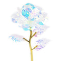 Wholesale Artificial Colorful Rose Flower Artificial Flower Crystal Gold Rose Flower Row With the Love Base Valentine Presents
