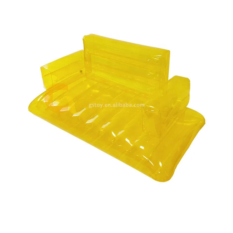 Yellow Air Sofa Couch Love Seat for Outdoor Camping
