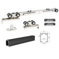 Modern Apartment Sliding Door Hardware with Soft Close Concealed Track Nickel Finish 150kg Capacity Premium Materials