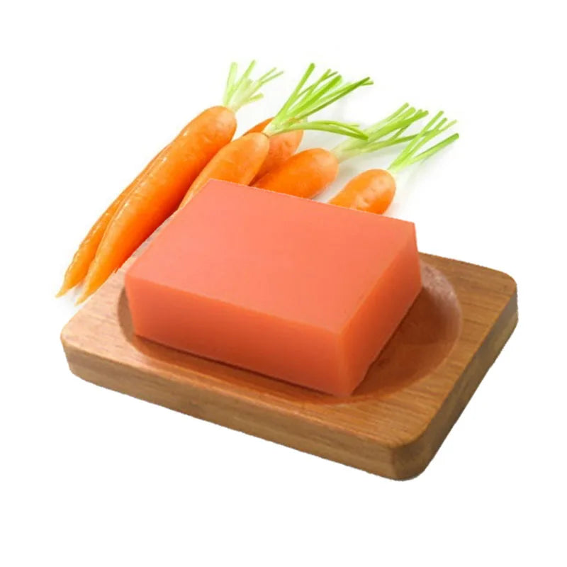 Private Label Herbal Solid Antiseptic Whitening Carrot Soap for Women Handmade Face & Body Care