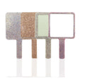 Private Label Rhinestone Mirrors Diamond Glitter Bling Pocket Handheld Silver Finish Custom Logo Personalized Cosmetic Mirror